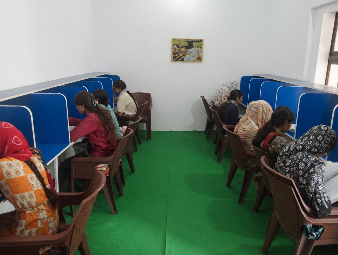Girls studying at the Sunehari Devi Girls Library